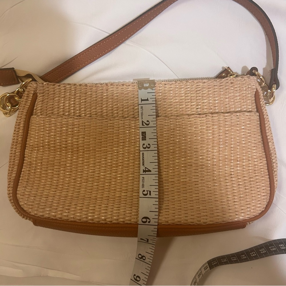 Nanette Lenore women’s beige shoulder basketweave‎ bag - Picture 12 of 12
